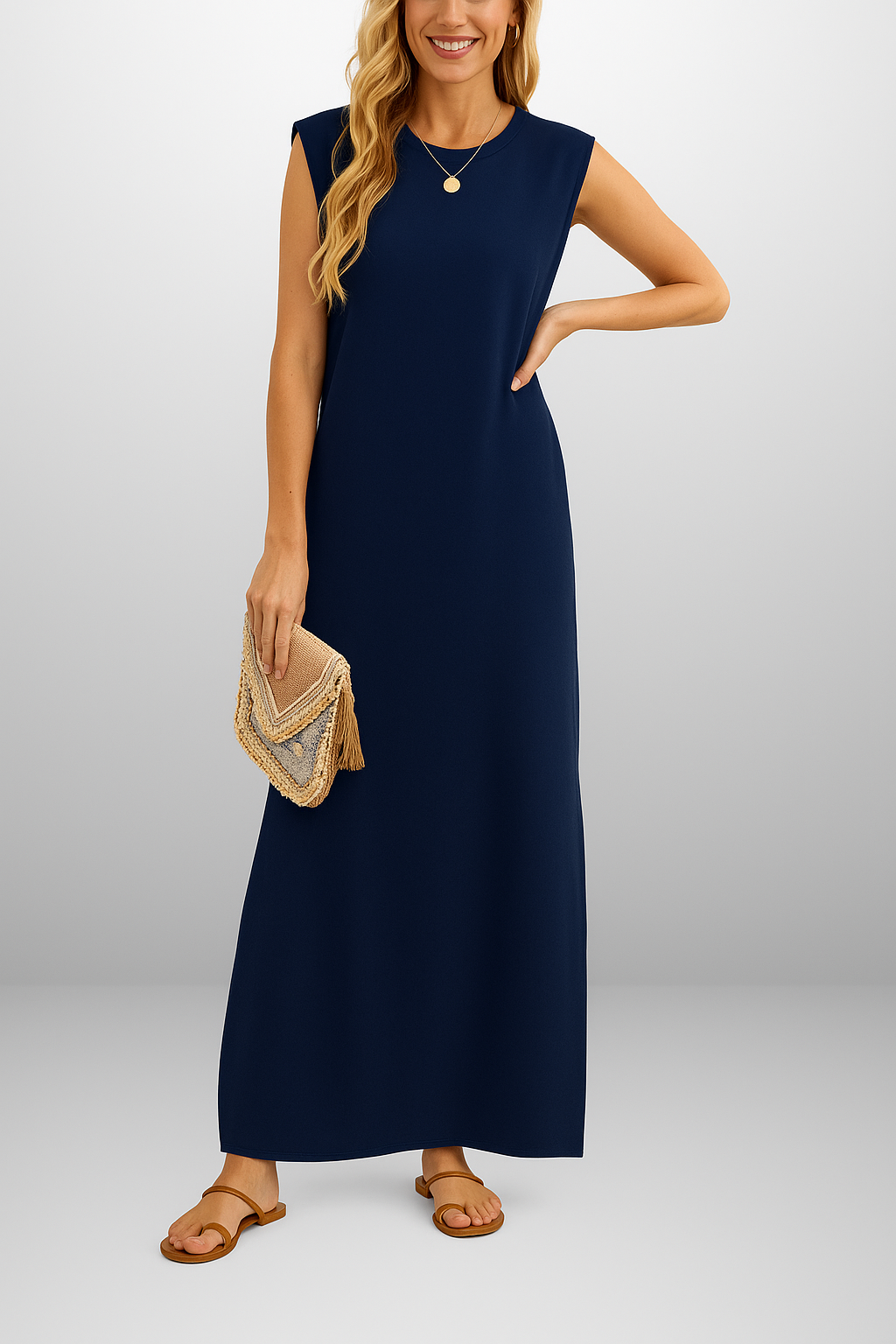 Inma | Vestido largo fluido antiarrugas